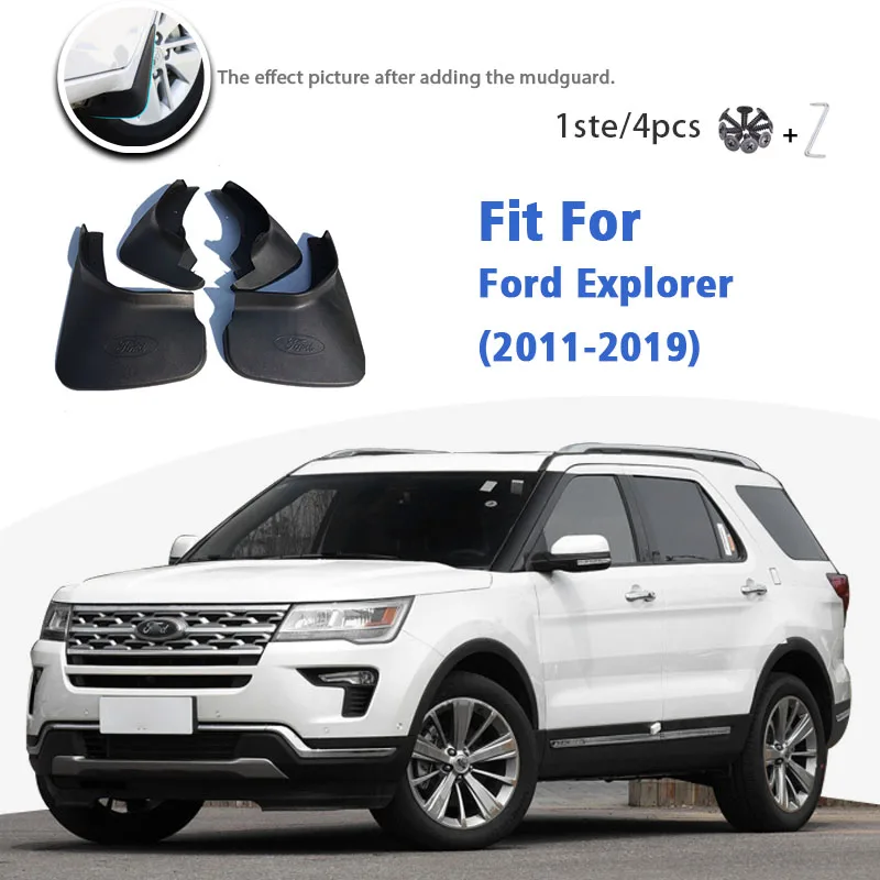 Mudguard For Ford Explorer 2011-2019 Front Rear 4pcs Mudflaps Mudguards car Accessories Styline Mud Flap Fender Splash Guard