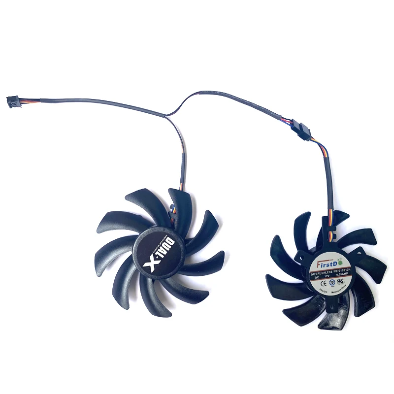 2PCS FDC10U12S9-C FD7010H12S 85MM 4PIN Graphics Fan For XFX R9 390/390X 8G RX480 RX470 Sapphire R9 270X 280X HD7870 Cooler Fans