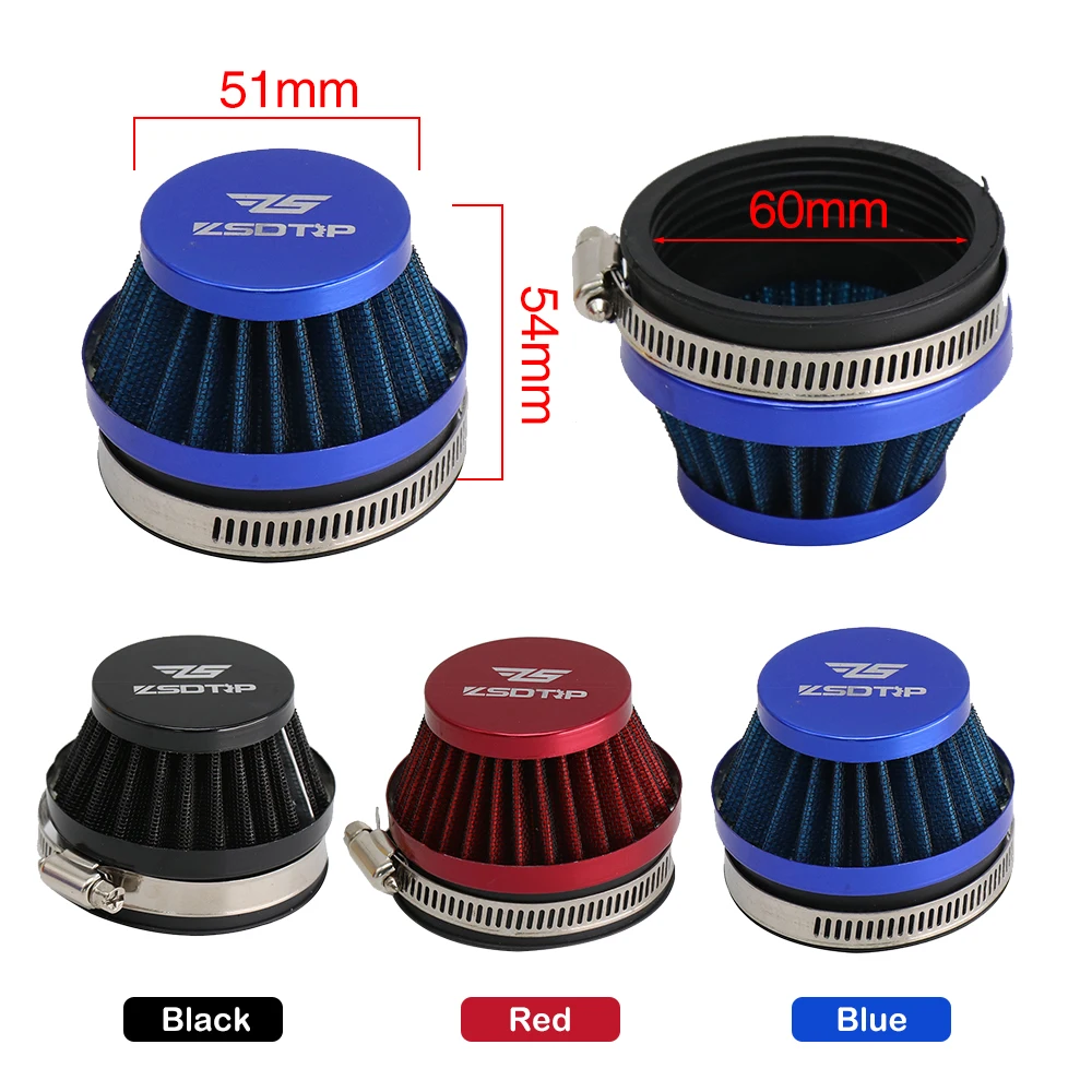 Zs 32 35 38 42 45 48 55mm 60mm çelik hava filtresi 2 zamanlı motor için PWK 21/24/26/28/30mm PE28 PE30 karbüratör ATV UTV Quad