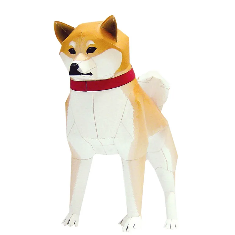 Shiba Akita Dog Origami Art Folding Mini Cute 3D Paper Model Papercraft Animal DIY Teens Adult Handmade Craft Toys QD-078