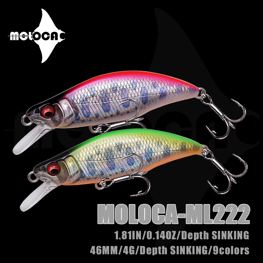 

Fish Lokken Minnow Weights 4g 4.6cm Ace Mino Fast Sinking Full Water Hooks Bait Wobblers For Pesca Pike Fishing Goods Lures 2021