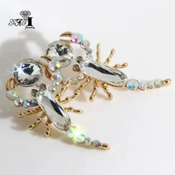YaYi Jewelry White Glass Scorpion Dangle Women Ancient Gold Color Wear Ear Band Tassel Wedding Stud Drop Hoop Clip Earrings