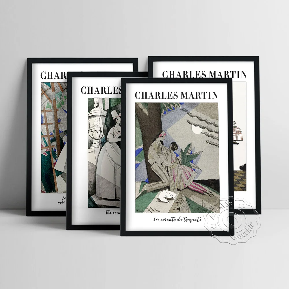 Charles Martin Exhibition Museum Vintage Art Prints Poster Woman Canvas Painting Retro Wall Picture Bedroom Living Room Decor