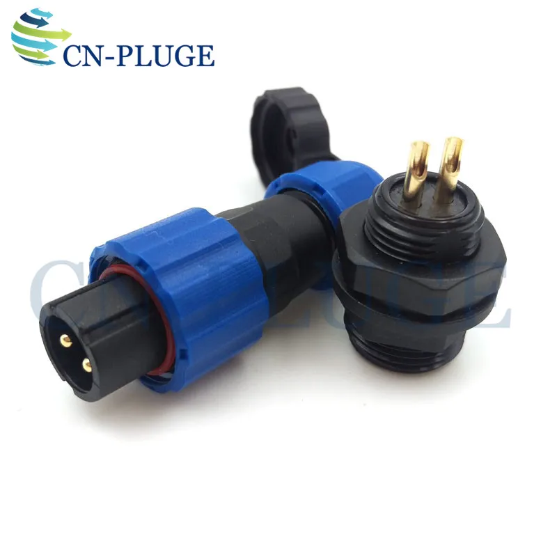 SD13 Series 2/3/4/5/6/7 Pin IP68 Waterproof Outdoor Cable Car Quick Nut Connector, Male Plug Female Socket