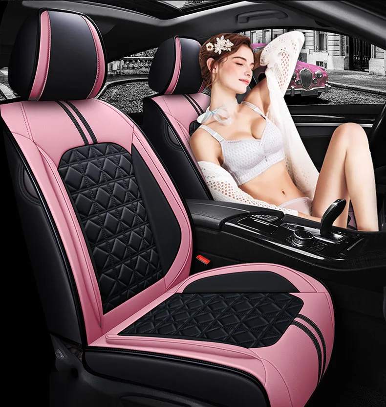 Leather car seat cover universal for auto volve s40 s60 s80 s90 v60 v90 xc40 xc70 car accessories cover seat car seat caution