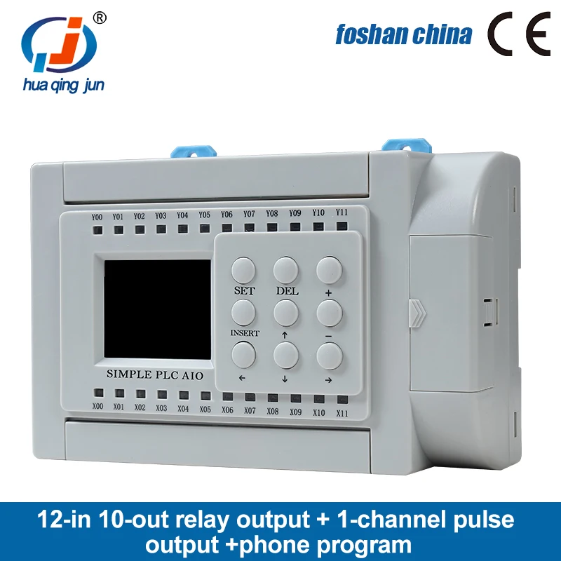 Huaqingjun 12DI 10DO Relay PLC 1-Channel Pulse Output WIFI PLC for Stepper Motor