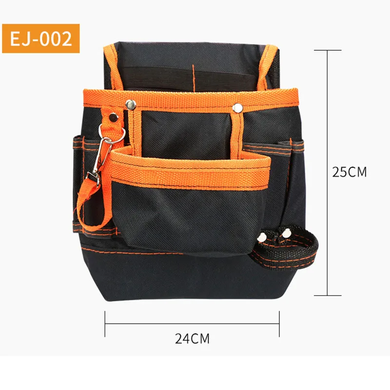 Electrician Tool Bag 600D Oxford Multifunctional Maintenance Belt Bag with 8Pcs Pockets