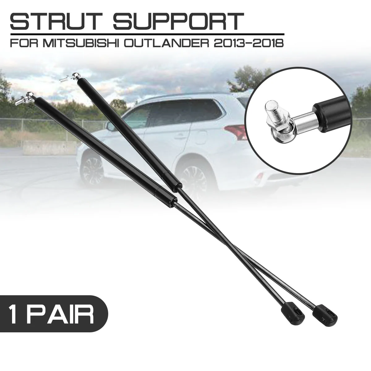 

Front Engine Cover Bonnet Hood Shock Lift Struts Bar Support Arm Gas Hydraulic For Mitsubishi Outlander 2013 2014 2015 2016-2018