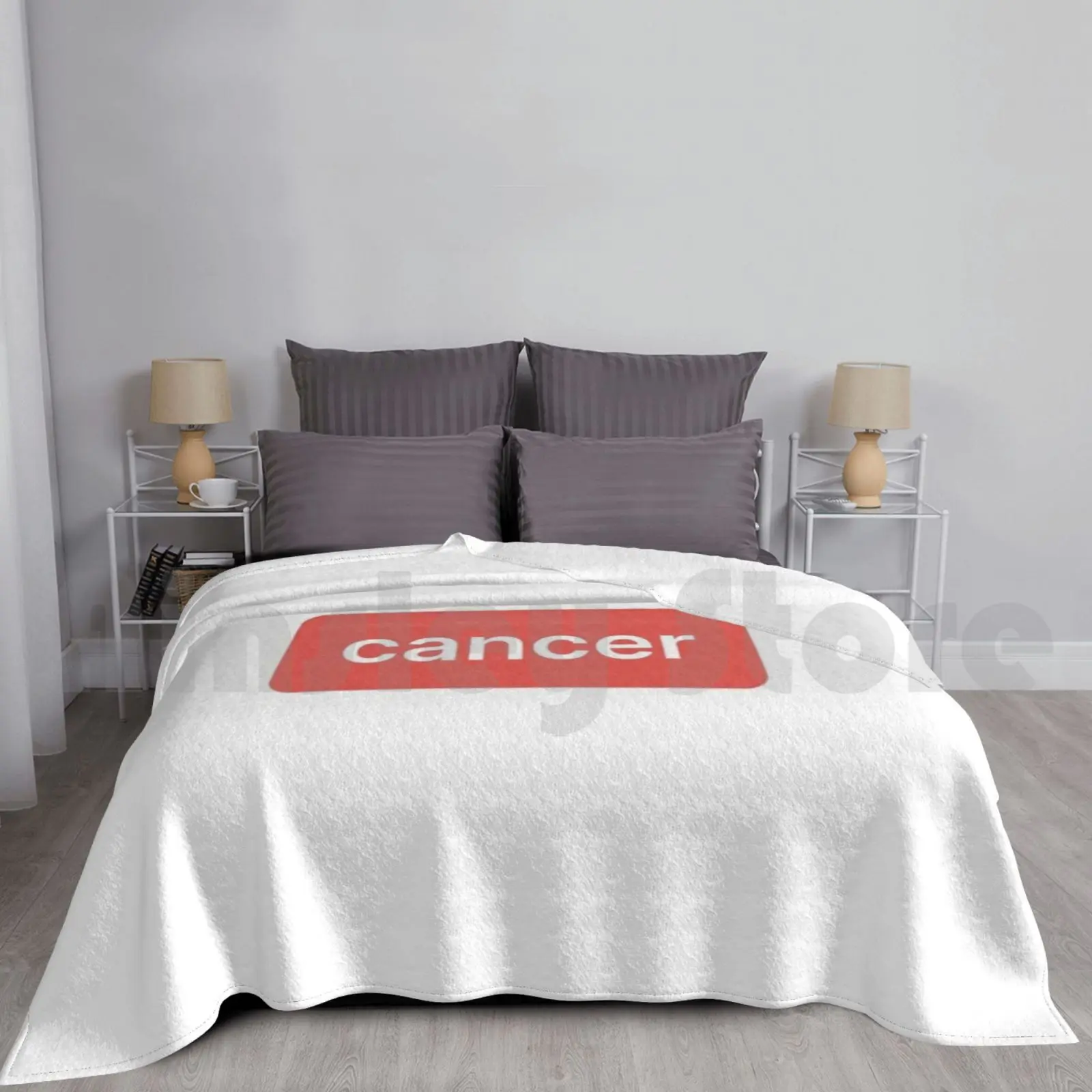 Manta contra el cáncer para sofá cama viaje la flecha azul Thebluearrow Bluearrow Charli Damelio Damelio Charlie Damelio