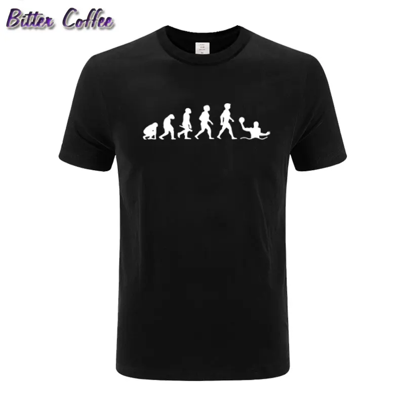 

Evolution Waterpolo Ball Player T Shirt Men Summer Fashion Short Sleeve O-neck T-shirt Cotton Tops Tee