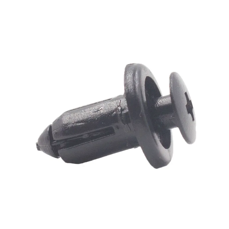 50Pcs 7mm Hole Black Plastic Rivet Auto Panel Push Clip Retainer For Toyota