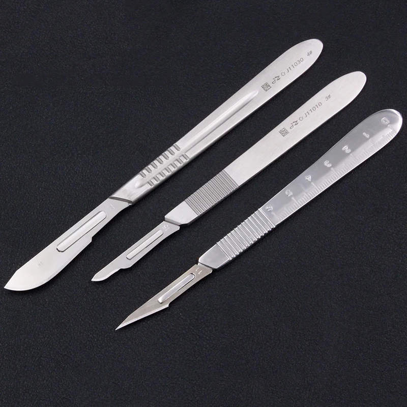 Stainless steel medical scalpel 3 No. 4 handle 11 # 23 blade utility knife carving knife mobile phone film repairman