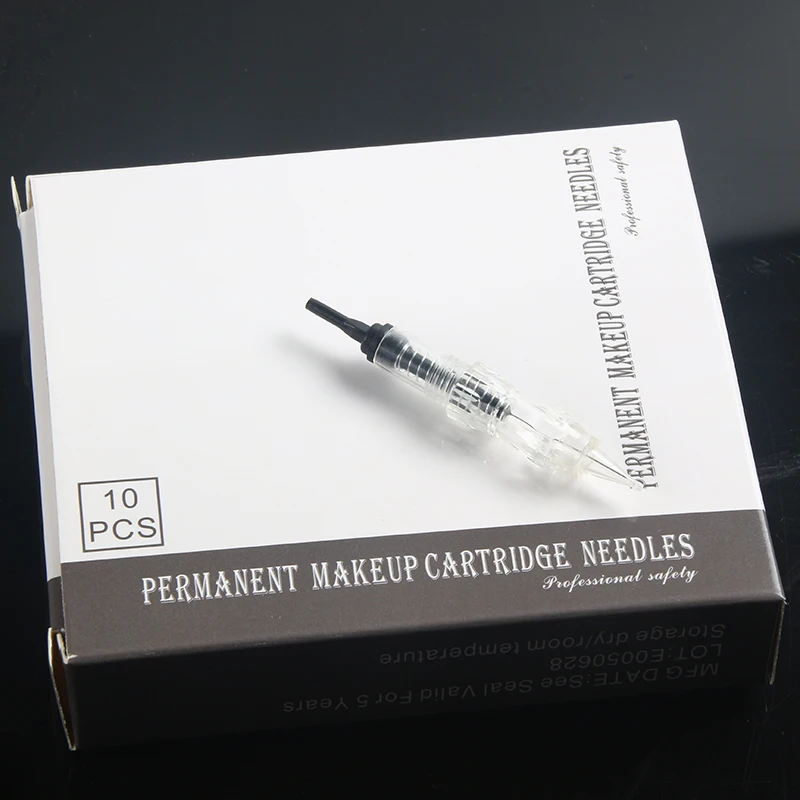 50pcs Permanent makeup screw tattoo needles revolution microblading needle cartridges 3rl for rotary black pearl tattoo machine