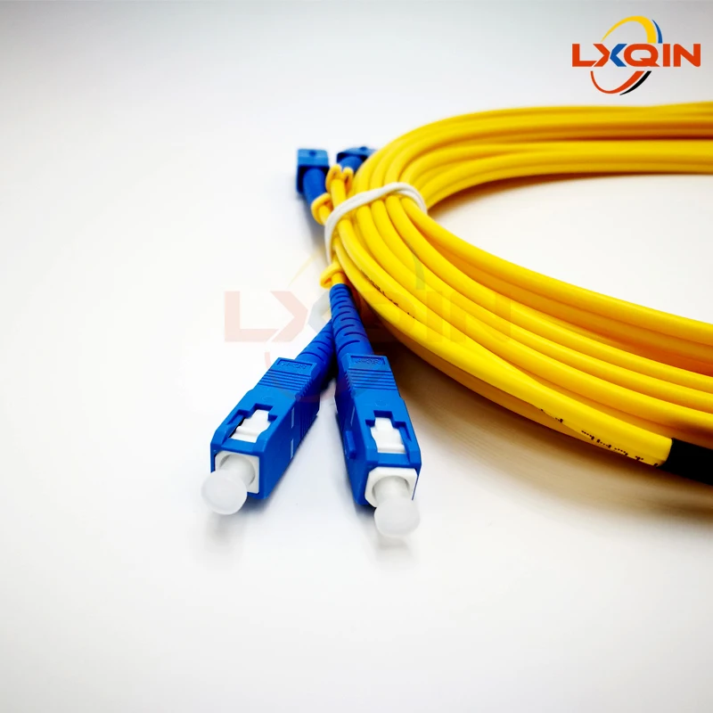 LXQIN 1pcs impressora SC/SC cabo de fibra óptica UPC Simplex 3.0mm PVC Duplo núcleo Fibra Patch Cabo Hoson board para impressora jato de tinta