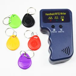 Handheld 125KHz RFID Duplicator Copier Writer Programmer Reader  EM4305 T5577 Rewritable+ 5 Rewritable Tags