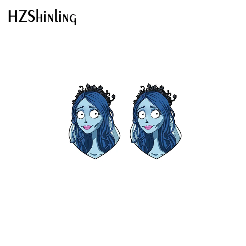 2020 New Corpse Bride Stud Earring Halloween Acrylic Earrings Handmade Resin Epoxy Jewelry Earring