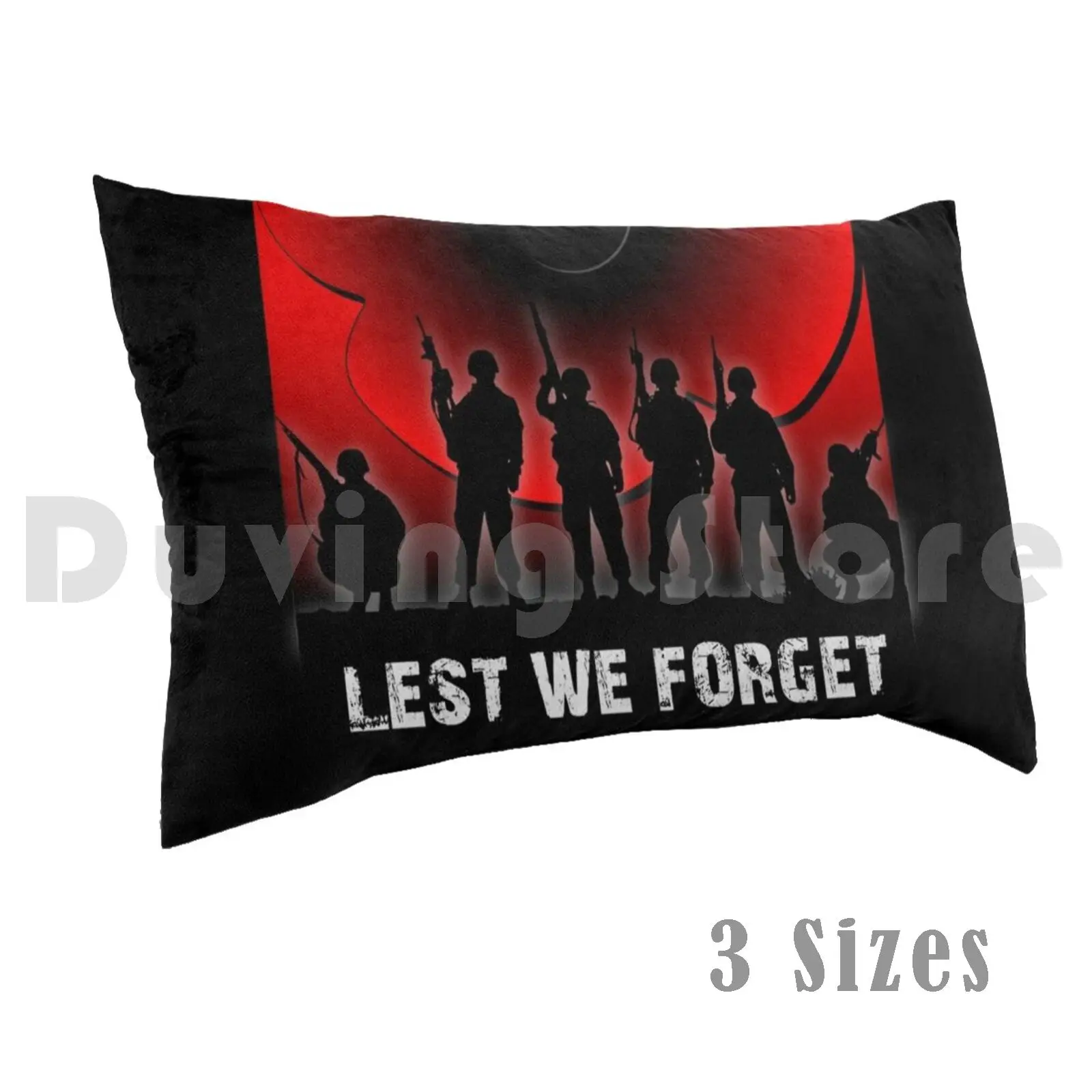 Lest We Forget Pillow Case Printed 50x75 Armistice Day Veterans Day Memorial Day Anzac Day Remembrance Day