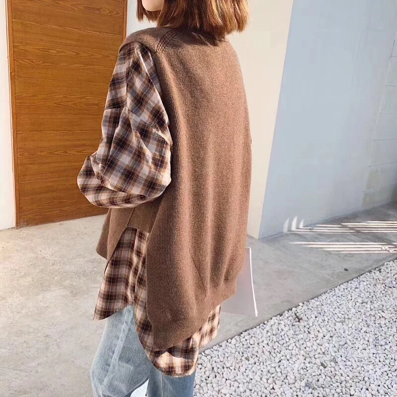 Women\'s Loose Knitted Cashmere Vest, Female Sleeveless Sweater, Round Neck, Monochromatic, Comfortable, Soft, New Product, Hot
