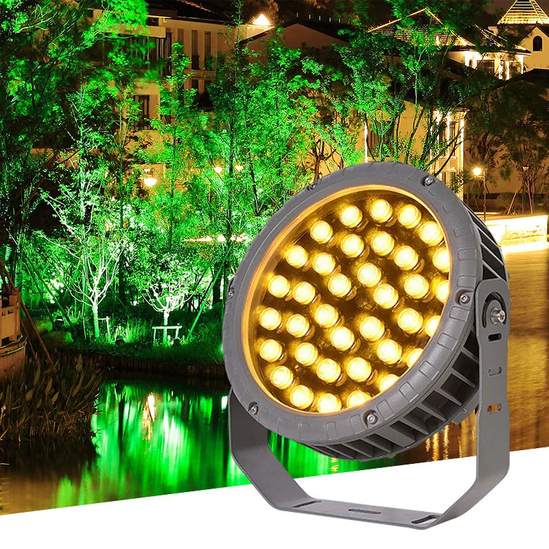 Led Outdoor Projection Light Square Night Scene Flood Light Garden Waterproof RGB Round Wheel Spotlight Bird's Nest Tree Lights