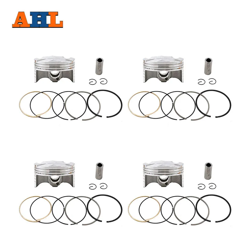 4Set AHL Motorcycle STD Bore Size 67mm Piston Kit & Rings For YAMAHA YZF-R6 2008-2007