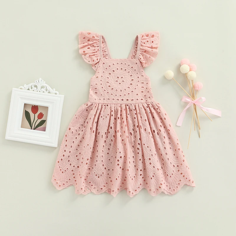 1-5Y Summer Kids Birthday Dresses For Girls Princess Ruffles Hollow Outfits  Sleeveless Children Clothes Girls Dress Casual Wear - AliExpress 1501