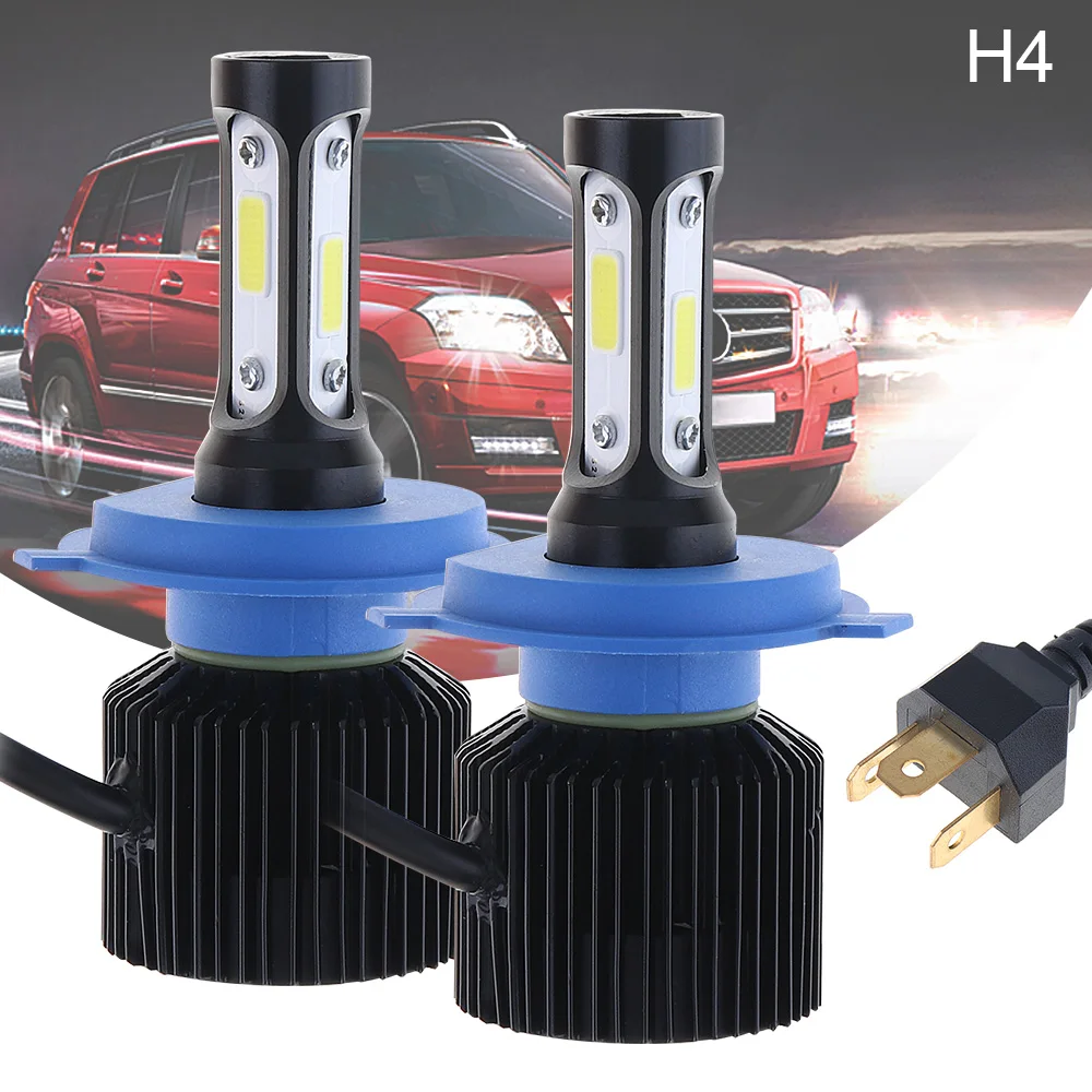 

72W H4 HB2 Car Haedlight Bulbs 9003 8000LM 6000K LED Headlight Hi Lo Beam Bulbs Auto LED Headlamps for Cars SUV IP65 Waterproof