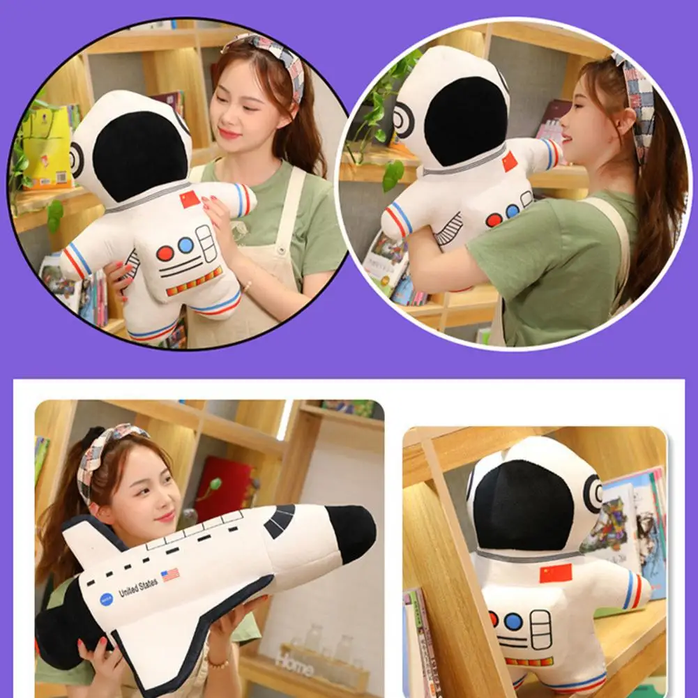 Plush Doll Cute Shape Collectible Built-in PP Cotton Space Astronaut Stuffed Pillow Toy Kids Birthday Gift Lovely Home Decor
