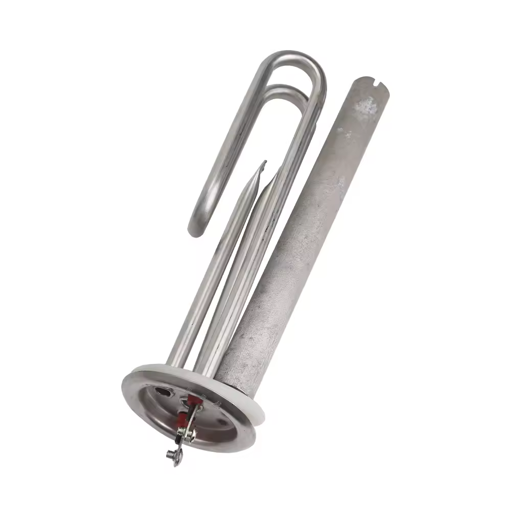 Elemento riscaldante elettrico in acciaio inossidabile con cappuccio da 1500 W 220 V 63 mm con parti dello scaldabagno elettrico con dadi M5/M6