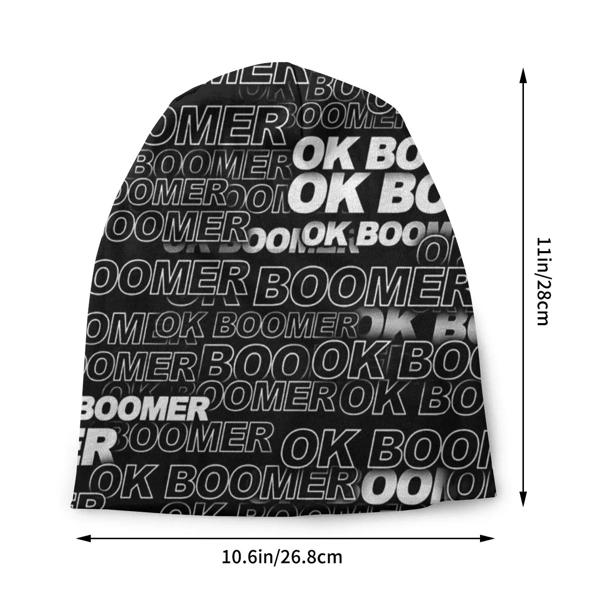 OK BOOMER Washed Warm Bonnet Outdoor Casual Beanies Protection Men Women Hats