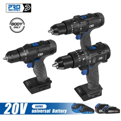 Impact Electric Drill Screwdriver 20V Cordless Electric Screwdriver Household DIY 2 Bits Body Only By PROSTORMER