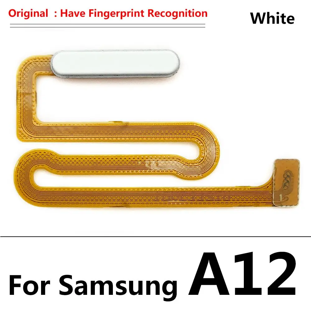 Fingerprint For Samsung A12 A125F Home Button Fingerprint Menu Return Key Sensor Flex Cable With Power Button