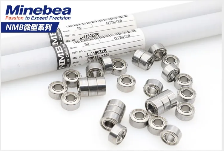 50 Stück NMB Minebea hochwertige Lager, Bohrungsgröße (ID) 1 1,5 2 2,5 3 4 5 6 7 8 9 10 mm, Miniatur-Rillenkugellager – Detail 4
