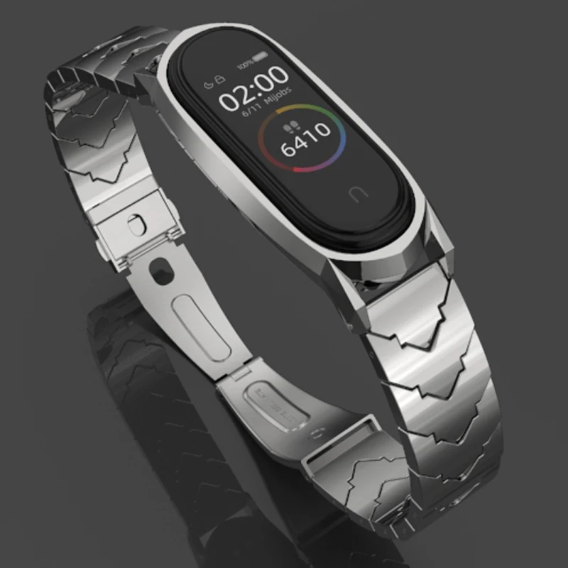 Mi Band 7 Strap for Mi Band 6 5 4 3 Wristband for Xiaomi Mi Band 5 Bracelet Miband 4 Metal Wrist Belt Correa NFC Global Version