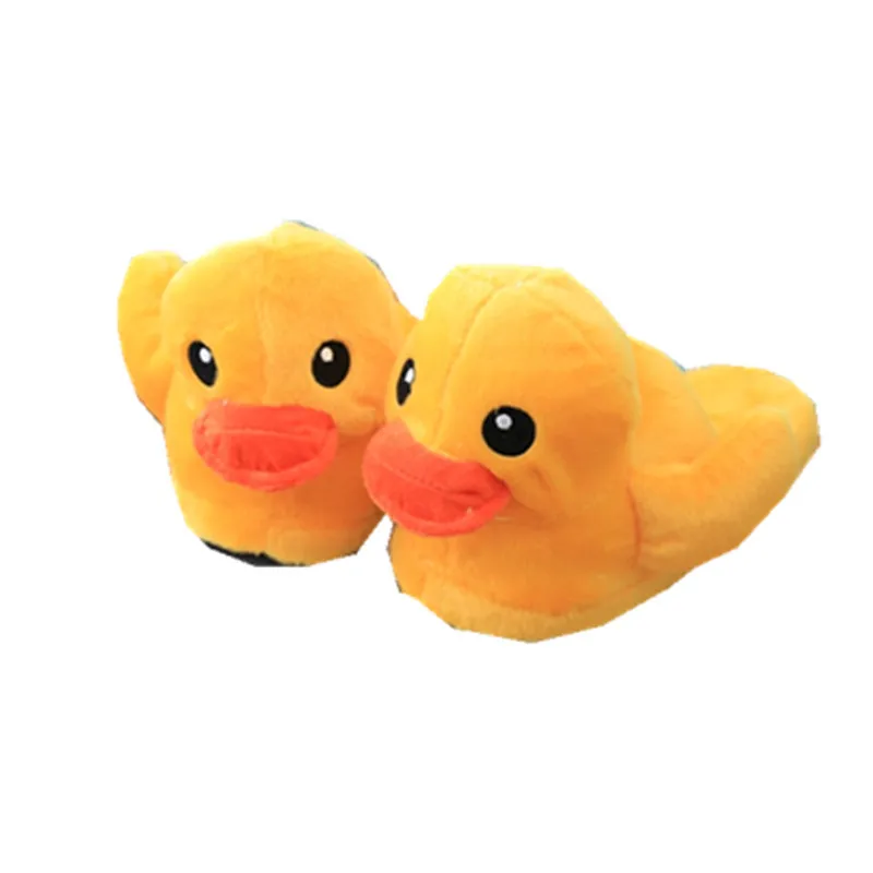 Duck Cute Animal Winter Slippers Custom Slippers Special Fur Slippers  Funny Shoes Men Women Home House Slippers Children Indoor