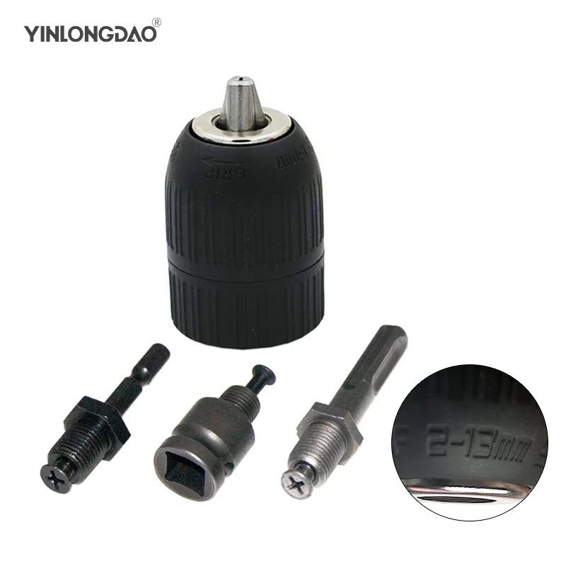 Heavy 13MM Keyless Drill Chuck Adaptor with SDS Driller Fit Adaptor Tool Multifunction Household Drill Power Accessories