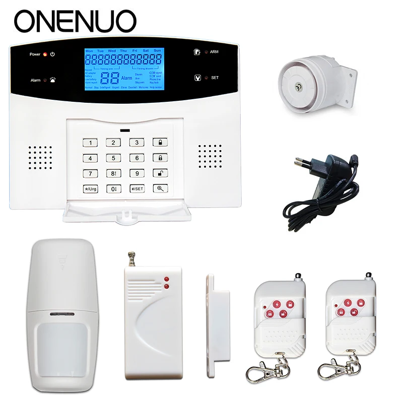 

Home Alarm System Wireless GSM Security System Kit Remote Control Intelligent Voice Prompt House Burglar Alarm Auto Dial 110DB