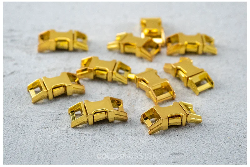 1pc Metal Colorful Side Release Curved Buckles Durable Plated Buckle 10mm, 15mm, 20mm, 25mm Dog Collar Paracord DIY Accessories