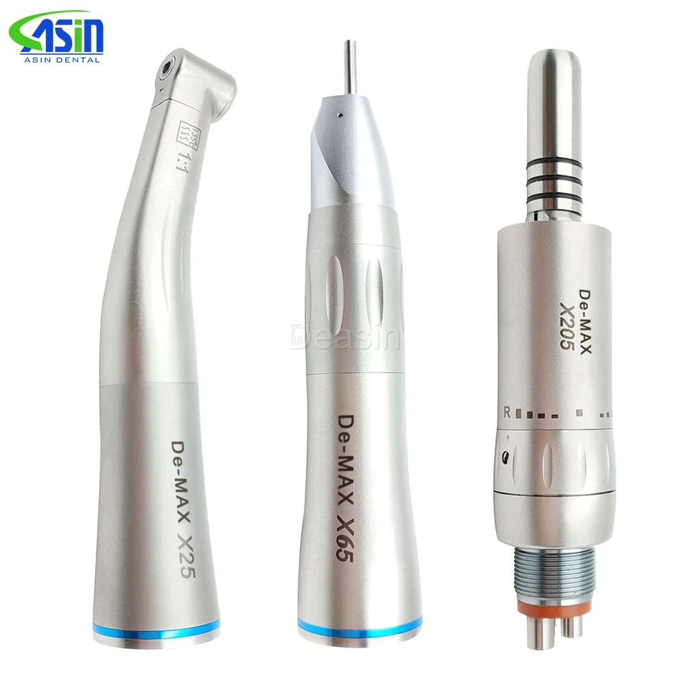 high quality De-Max Style Dental Low Speed Handpiece Straight Nose Contra Angle Air Motor X65/X25/X205 Air Turbine