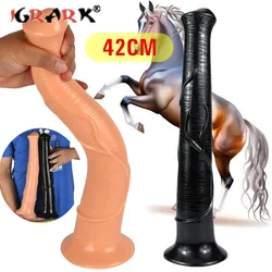 42cm Long Horse Dildo Huge Dick Big Animal Penis With Suction Cup Vagina Anal Sex Toys for Woman 18+ Strapon Female Masturbation