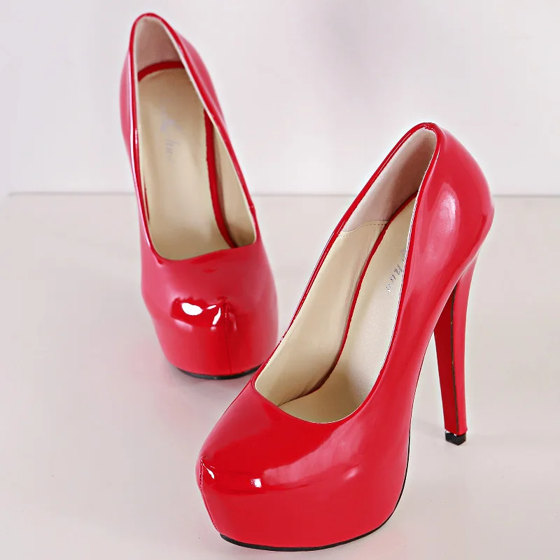 Classic Platform High Heels Red Patent Leather Pumps Big Size 35-47 Men's Heels Drag Queen Trans Queer Crossdresser Women Shoes