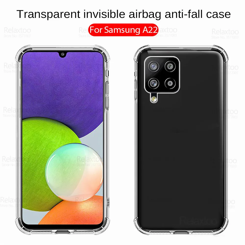 A22 4G 5G Case Transparent Back Phone Cover For Samsung Galaxy A 22 2021 A225F A226B Clear Soft Bumper Shockproof Fundas Coque