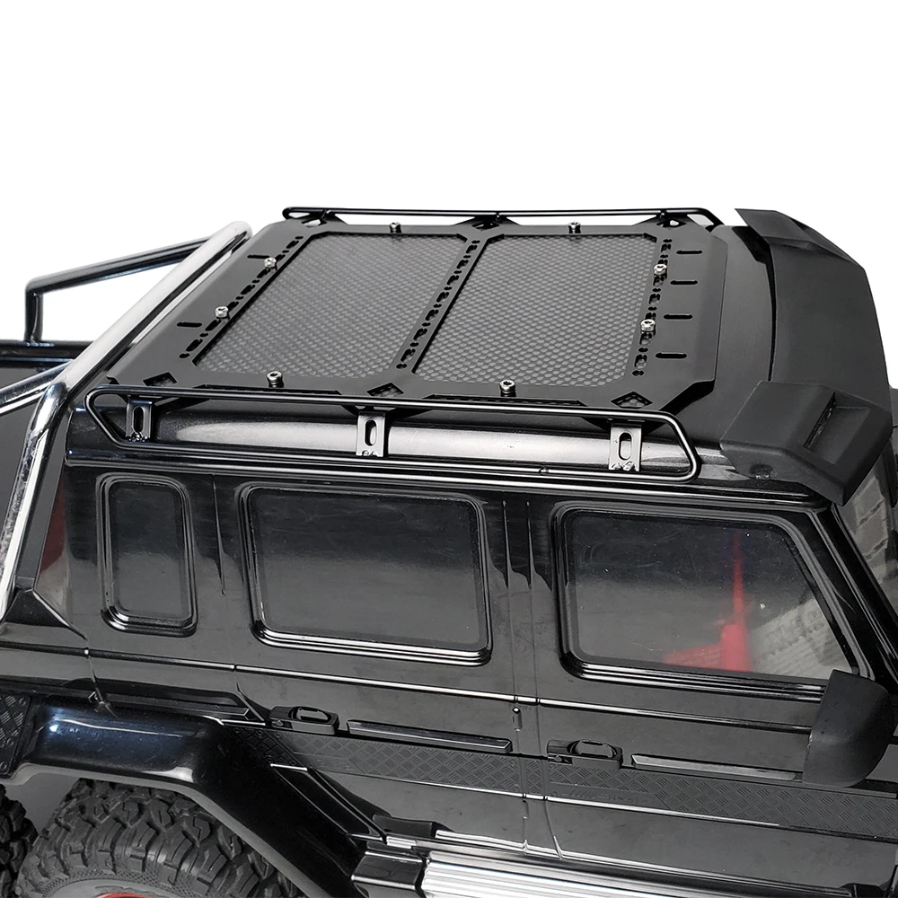 AXSPEED Metal Carbon Fiber Roof Luggage Rack Carrier for 1/10 TRX6 T6 G63 6x6 Remote Control Car DIY Upgrade Parts