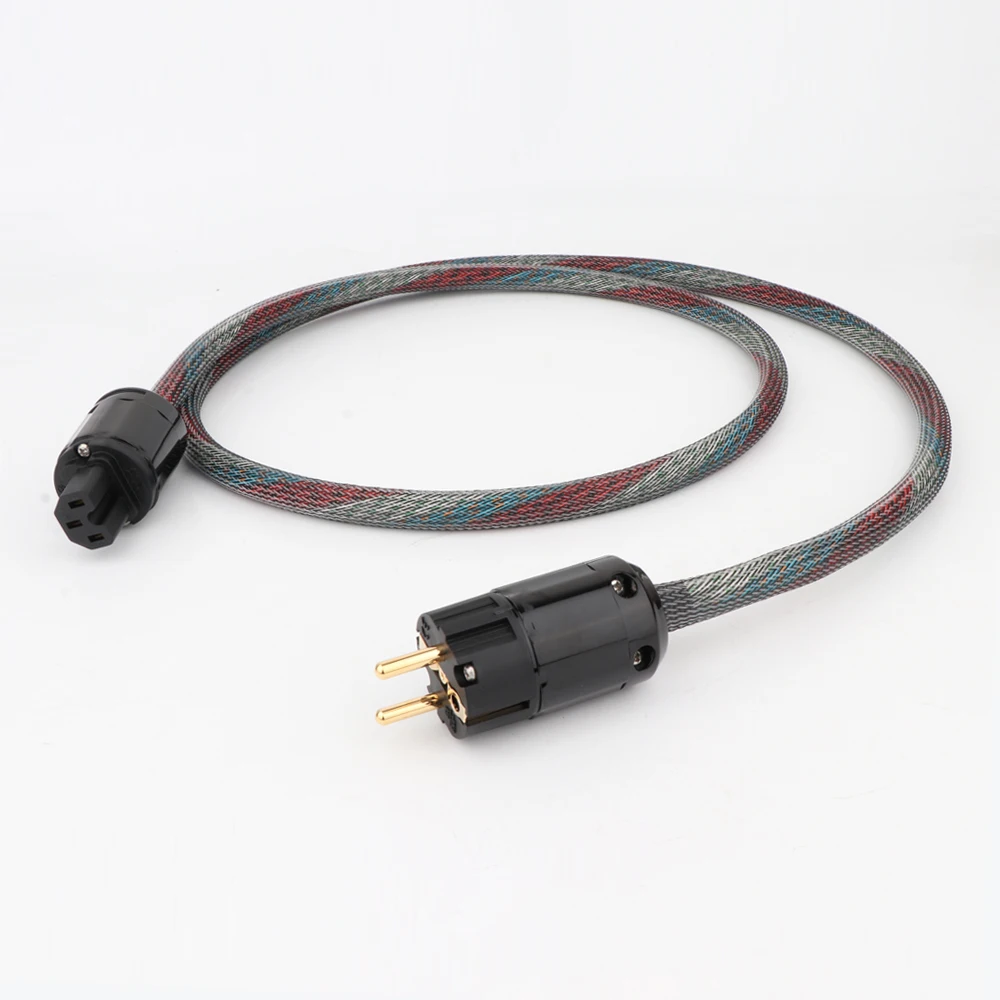 Hi-END 8cores Western Electric RED COPPER EU AC POWER CORD CABLE With P-004E C-004 Plug AC Cable