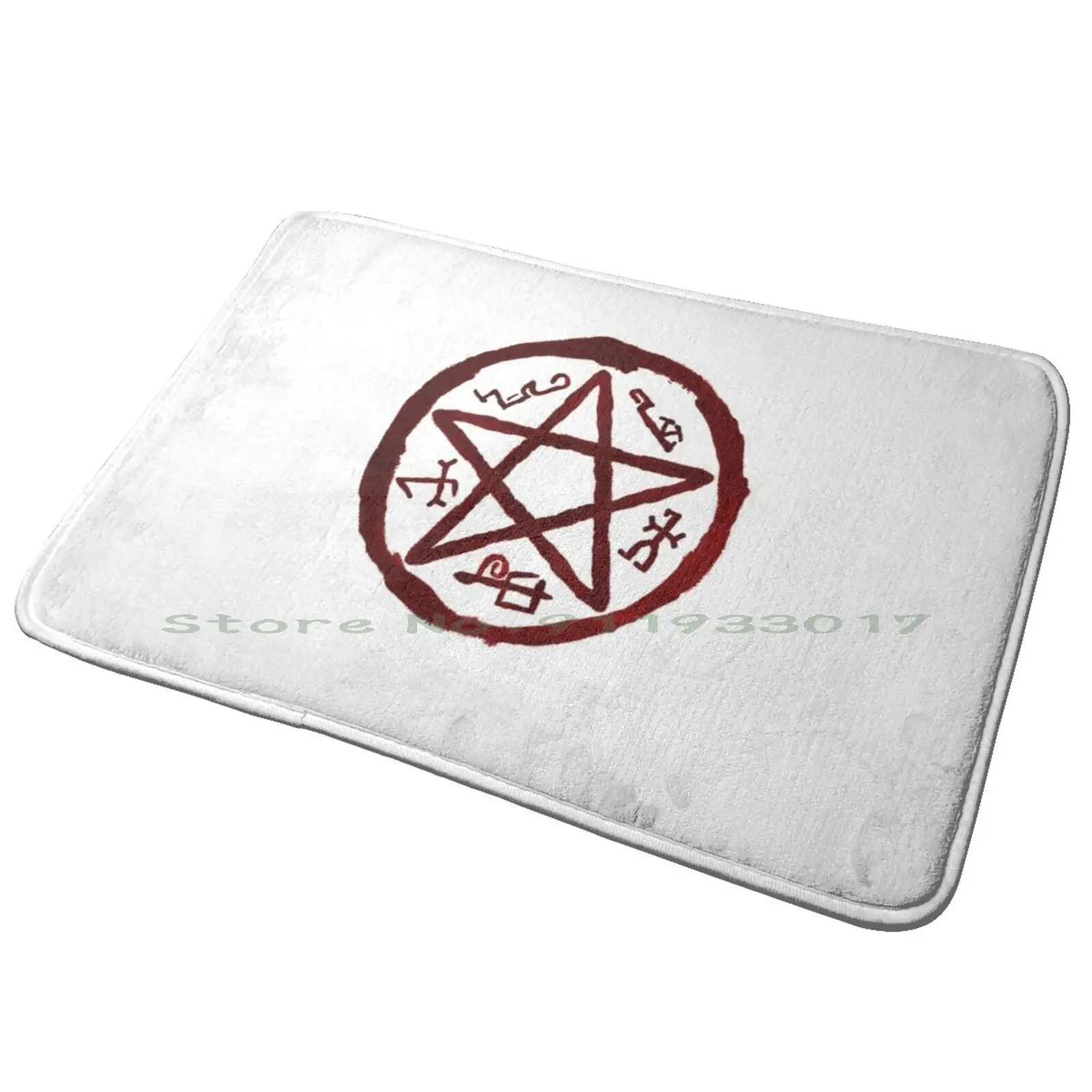 Supernatural Demon Sheild Design Entrance Door Mat Bath Mat Rug Bucket List Flying Adrenaline Extreme Sports Parachute Jump