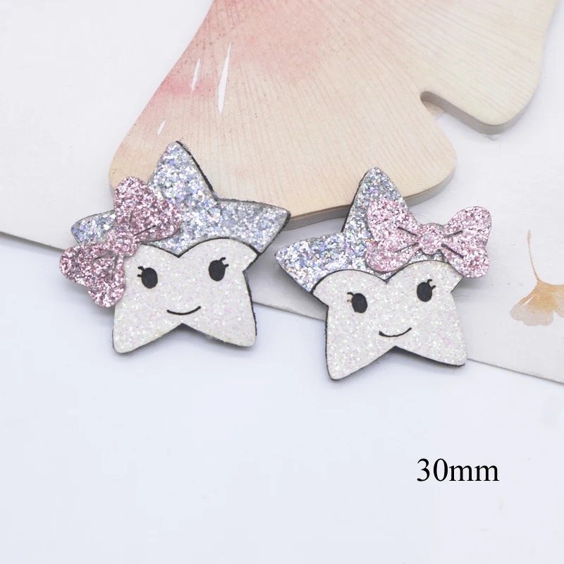 10Pcs Star Cat Rabbit Honeybee Koala Cactus Applique for DIY Clothes Hat Shoes Decor Patches Headwear Hair Clips Bow Accessories