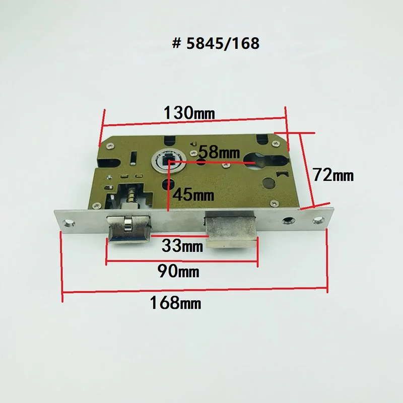 5845/5850  University  Mortise Heavy Spring Lock Body Bedroom lock Body Indoor Lock fittings Home hardware Lock Fittings