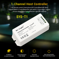 Miboxer SYS-T1 1-Channel Host Controller DC24V 15A 2.4GHz RF Remote/APP/DMX512/Alexa Control,Compatible with Mi-Light SYS Series