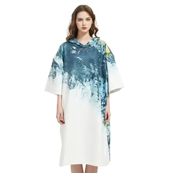 Nu-June Quick Dry Microfiber changing poncho Beach Hooded Robe Swimming Towels Sunscreen Outdoor Adult Bath Towel Surf Swimsuit