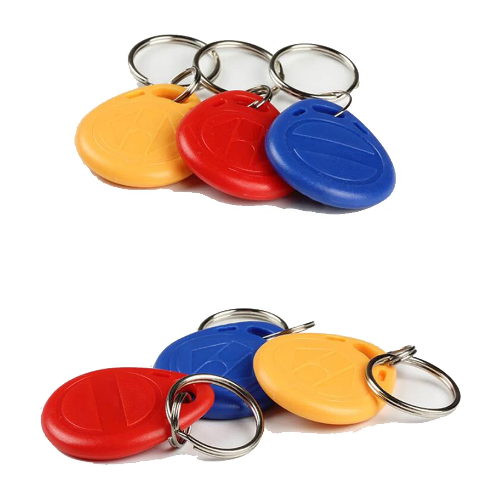 LUCKING DOOR 100pcs 125khz RFID Keychain Stickers Card Tag Key ID Keyfob  TK4100 Door Entry Access Control EM Key Chain Token