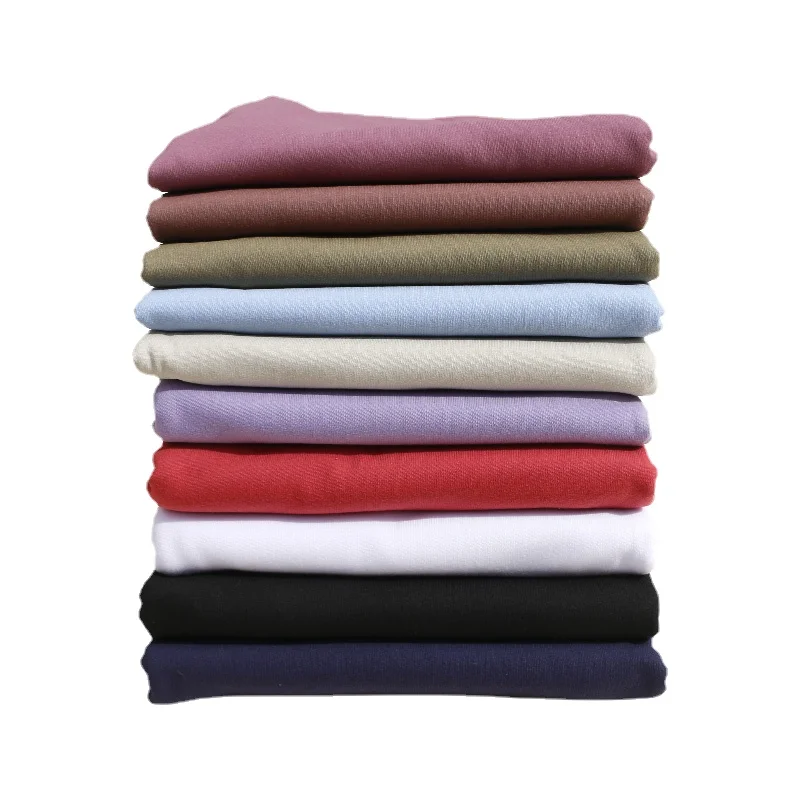 

Width 72'' Summer Solid Thick Impermeable Knitted Cotton Fabric By The Half Yard For T-Shirt Dress Material